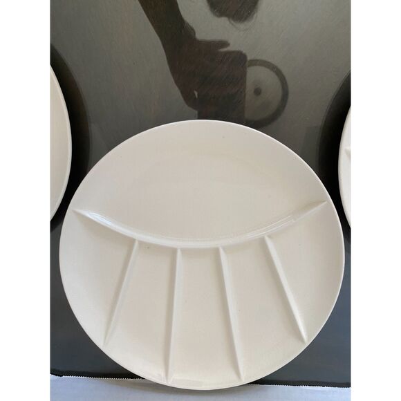 9 1/4" White Fondue Plates Vintage Set of 3 Japan - Picture 2 of 9
